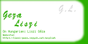 geza liszi business card